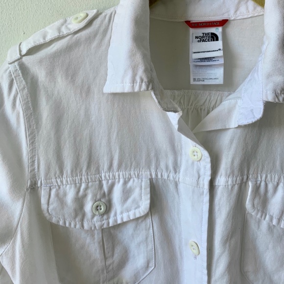 Safari Shirt North Face Hiking Button Up White - Picture 3 of 7